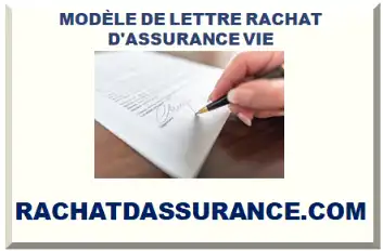 MODÈLE DE LETTRE RACHAT D'ASSURANCE VIE 2026-2027